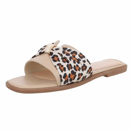 Damen Flache Sandalen - khaki Gr. 40