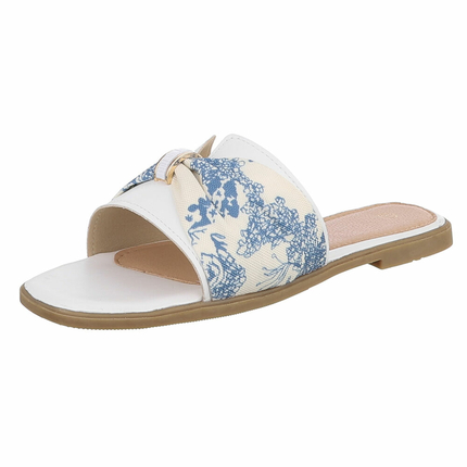 Damen Flache Sandalen - white Gr. 37