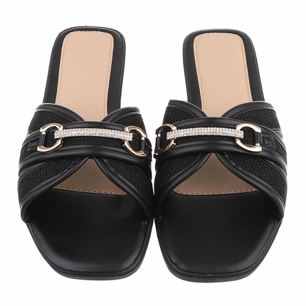 Damen Flache Sandalen - black