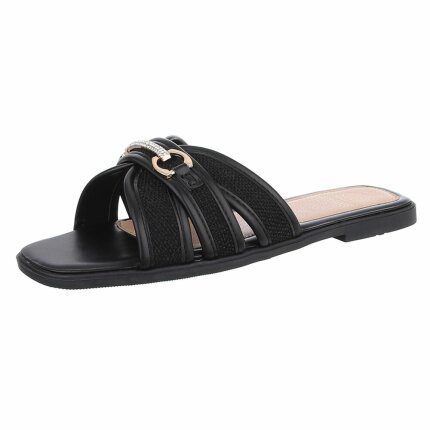 Damen Flache Sandalen - black Gr. 40