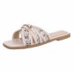 Damen Flache Sandalen - snake