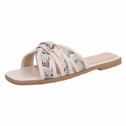 Damen Flache Sandalen - snake Gr. 39