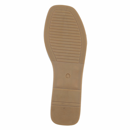 Damen Flache Sandalen - beige