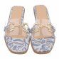 Damen Flache Sandalen - blue