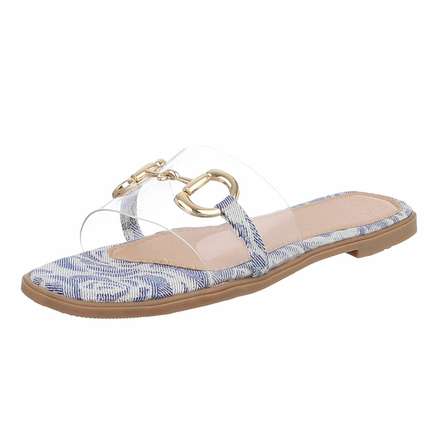 Damen Flache Sandalen - blue Gr. 37