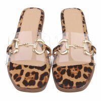 Damen Flache Sandalen - leopard