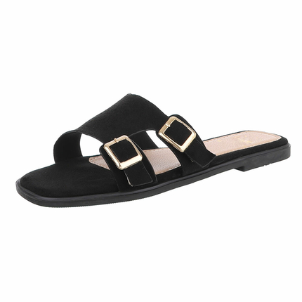 Damen Flache Sandalen - black