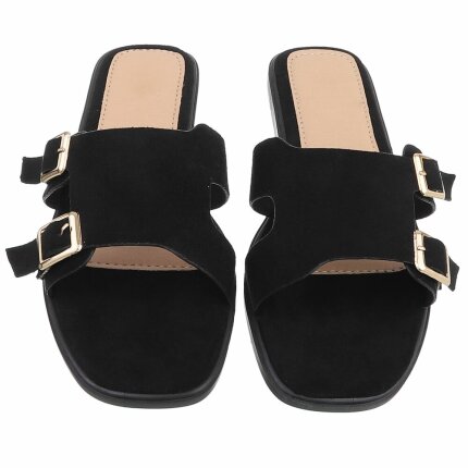 Damen Flache Sandalen - black