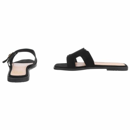 Damen Flache Sandalen - black