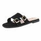 Damen Flache Sandalen - black Gr. 36