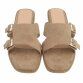 Damen Flache Sandalen - khaki