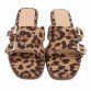 Damen Flache Sandalen - leopard
