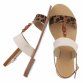 Damen Flache Sandalen - camelleopard