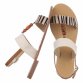 Damen Flache Sandalen - zebra