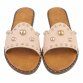 Damen Flache Sandalen - beige