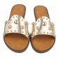 Damen Flache Sandalen - gold