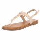 Damen Flache Sandalen - beige