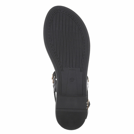 Damen Flache Sandalen - black