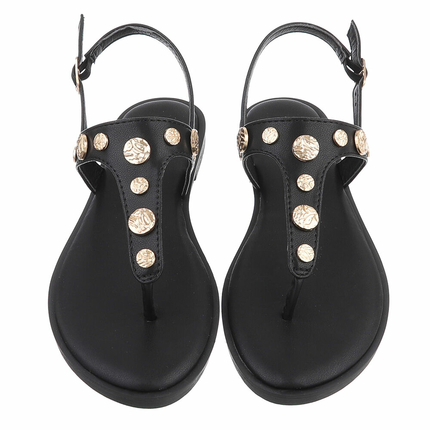 Damen Flache Sandalen - black