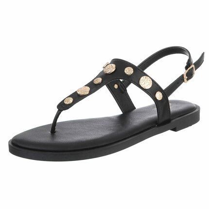 Damen Flache Sandalen - black Gr. 40