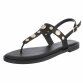 Damen Flache Sandalen - black Gr. 41