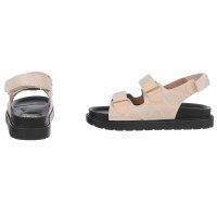 Damen Keilsandaletten - beige