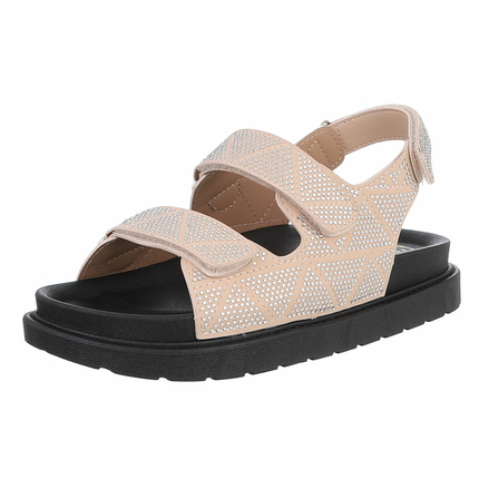 Damen Keilsandaletten - beige Gr. 41