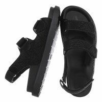 Damen Keilsandaletten - black