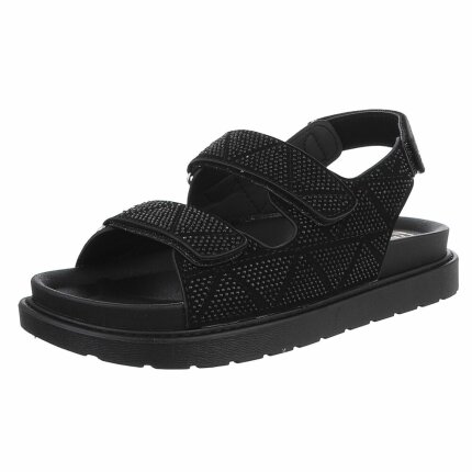 Damen Keilsandaletten - black Gr. 38
