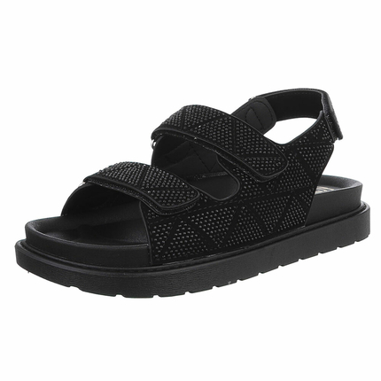 Damen Keilsandaletten - black Gr. 39