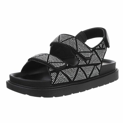 Damen Keilsandaletten - silver - 12 Paar