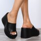 Damen Keilsandaletten - black