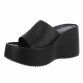 Damen Keilsandaletten - black - 12 Paar