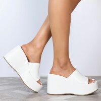 Damen Keilsandaletten - white