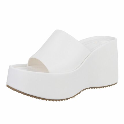 Damen Keilsandaletten - white - 12 Paar