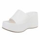 Damen Keilsandaletten - white - 12 Paar
