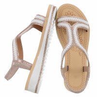 Damen Keilsandaletten - beige