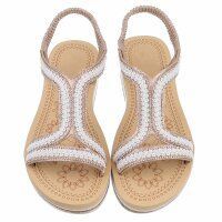 Damen Keilsandaletten - beige