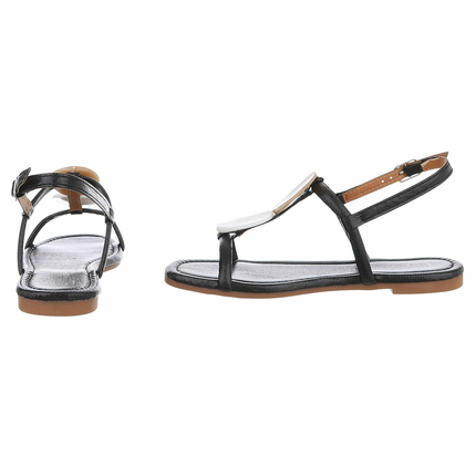 Damen Flache Sandalen - black
