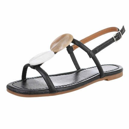 Damen Flache Sandalen - black Gr. 36