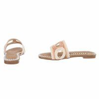 Damen Flache Sandalen - beige