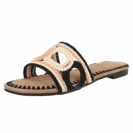 Damen Flache Sandalen - black Gr. 38