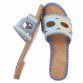 Damen Flache Sandalen - blue
