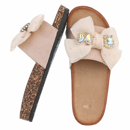 Damen Pantoletten - beige