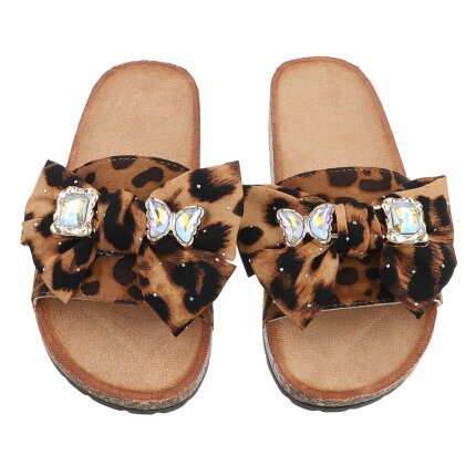 Damen Pantoletten - leopard