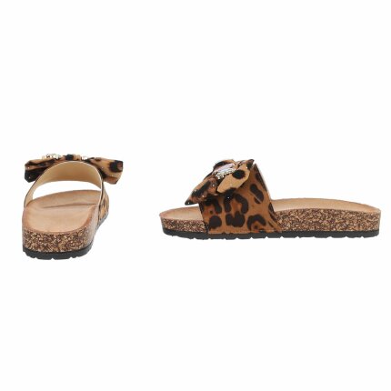 Damen Pantoletten - leopard