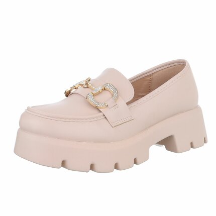 Damen Slipper - beige - 12 Paar
