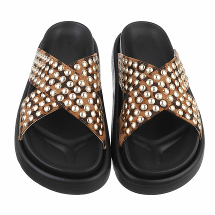 Damen Pantoletten - leopard