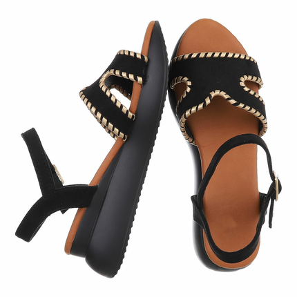 Damen Keilsandaletten - black