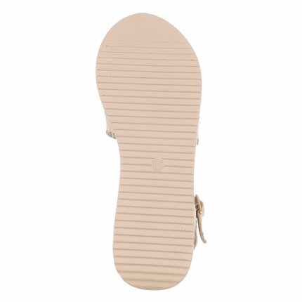 Damen Keilsandaletten - beige